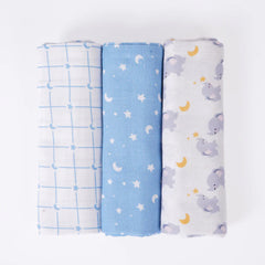Jumbo-Dumbo Rising Star Cotton Muslin Swaddle - Pack of 3