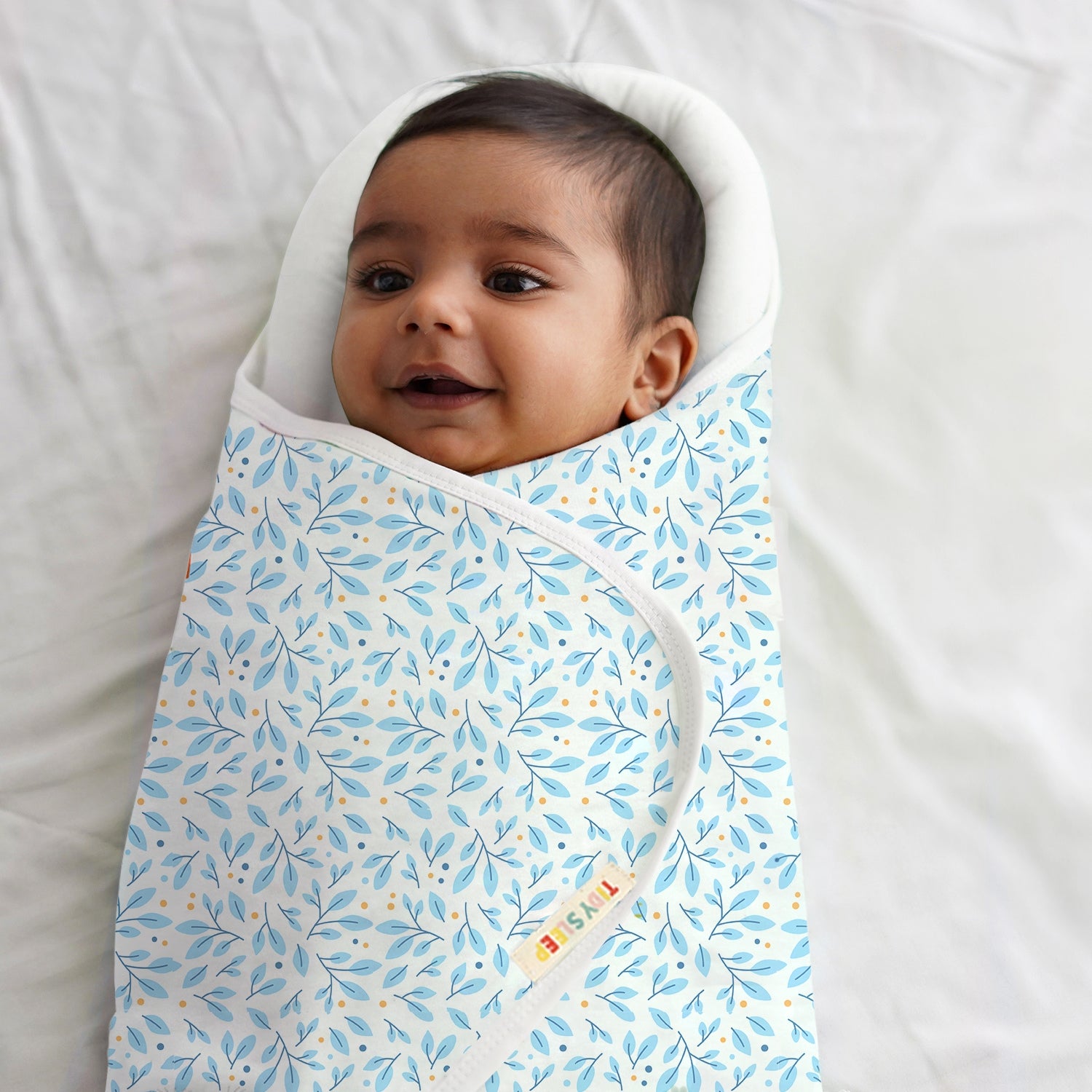 Baby Pod Wrapper - Blue Leaf
