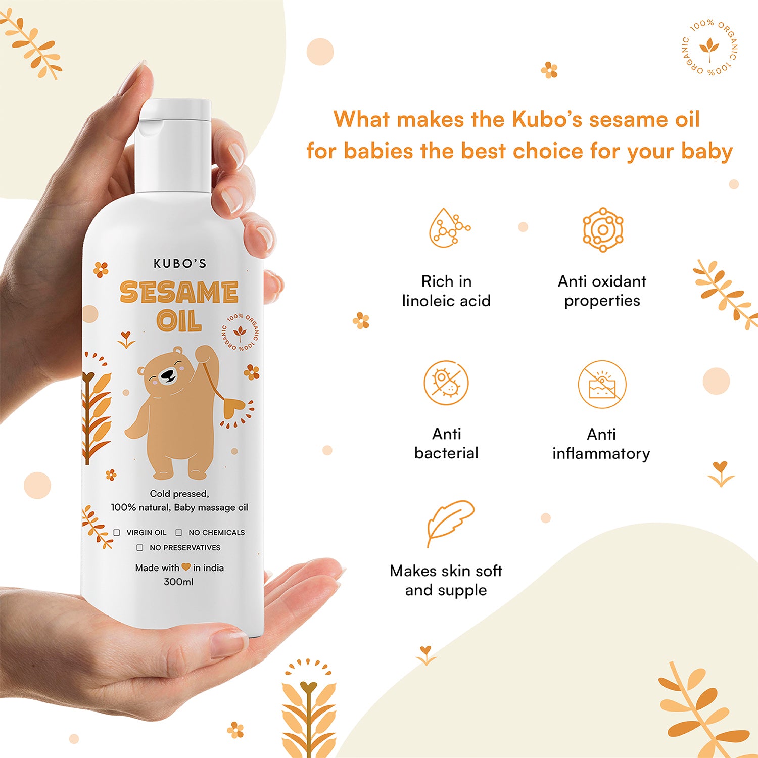 Kubo's Sesame Massage Oil (300ml)