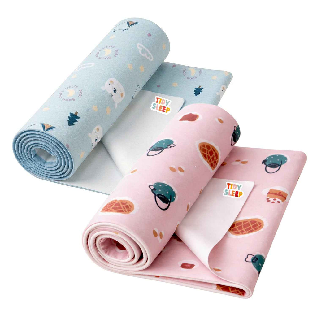Printed Waterproof Dry Sheet (Pack of 2) - Little Bear Goodnight & Sweet Treat Pack
