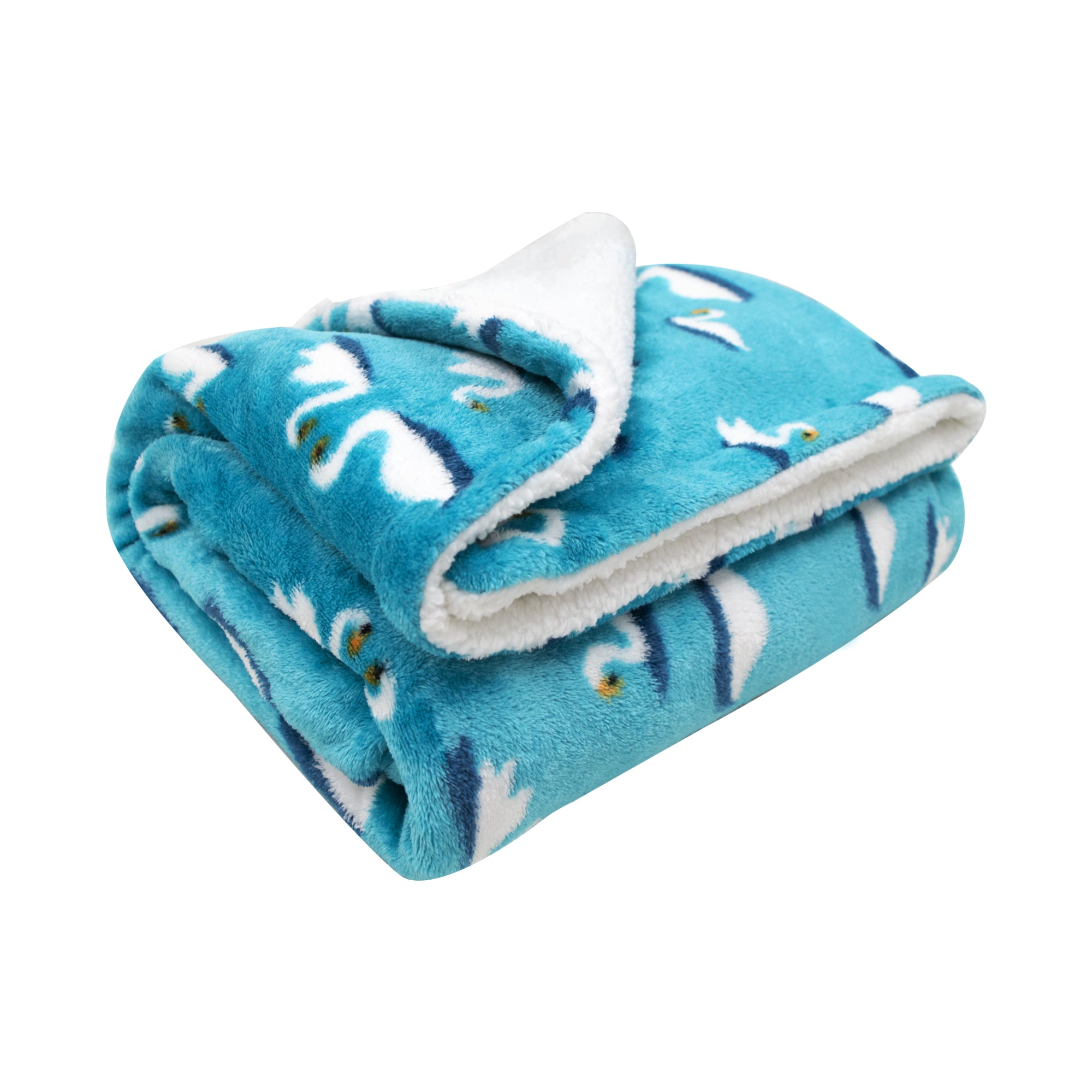 Mink Fleece Double Layered Blanket -Blue