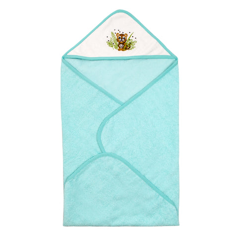 Woven Cotton Hooded Baby Bath Towel - Mint Green
