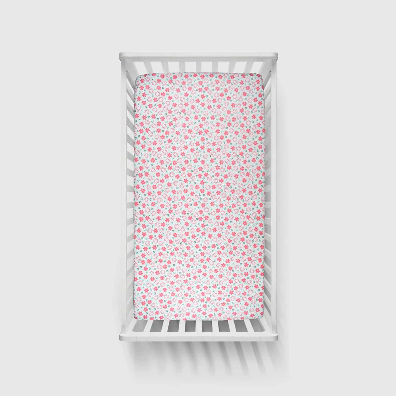 Organic Fitted Cot Sheet - Blossom Pink