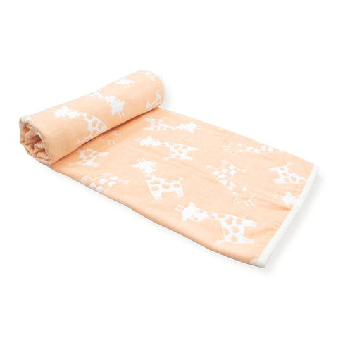 Tidy Sleep Organic Cotton Yarn Dyed Blanket - Pink