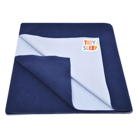Tidy Sleep Waterproof Baby Bed Protector Dry Sheet for New Born Babies ,Navy Blue