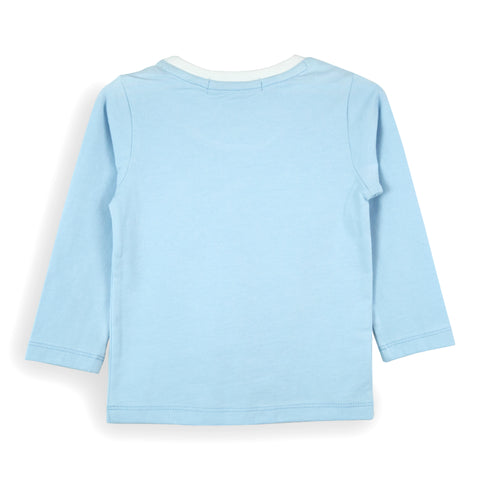 Super Chef - Full Sleeved Cotton T-Shirt Blue